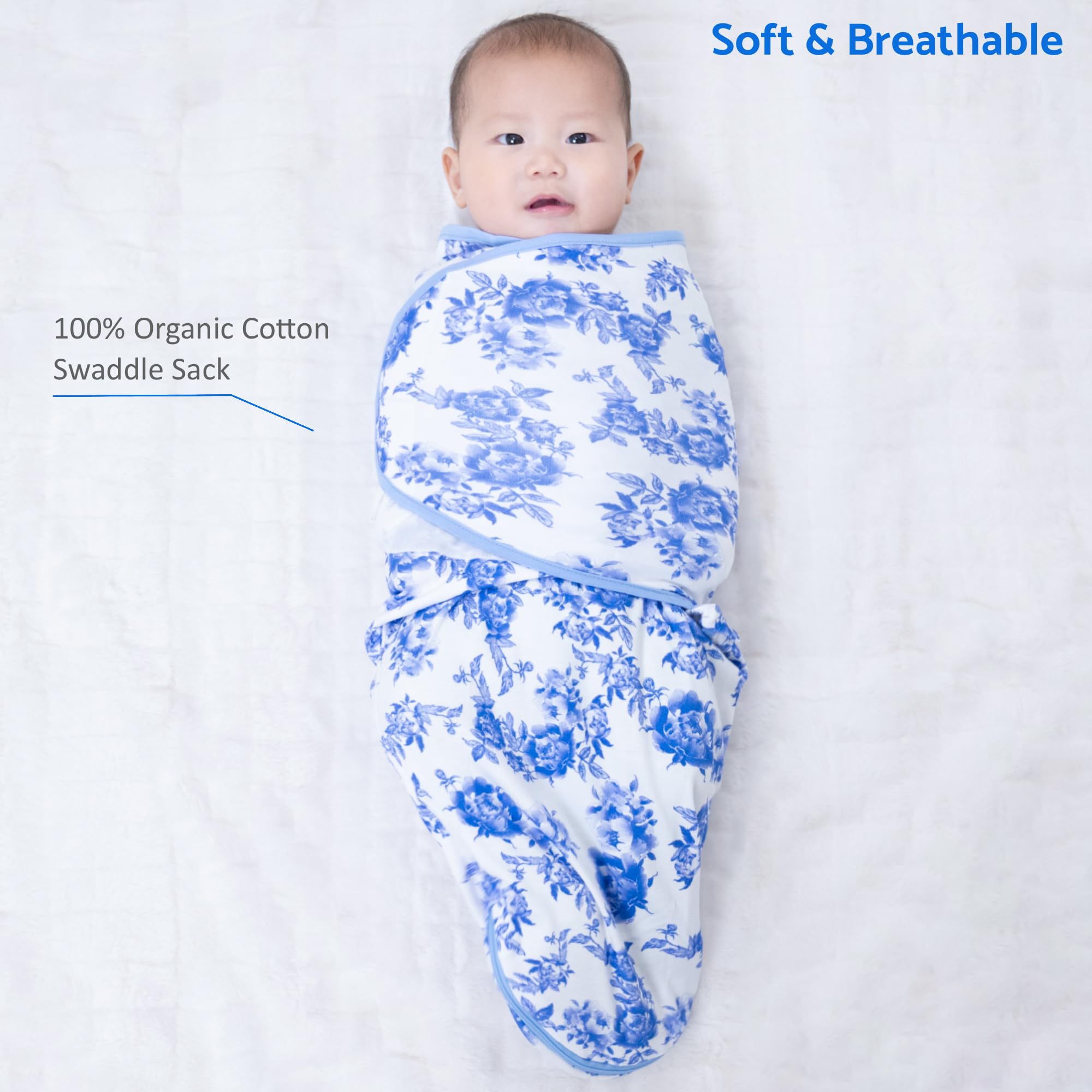LollyBanks swaddle sack bottom zipper enables quick, quiet diaper changes