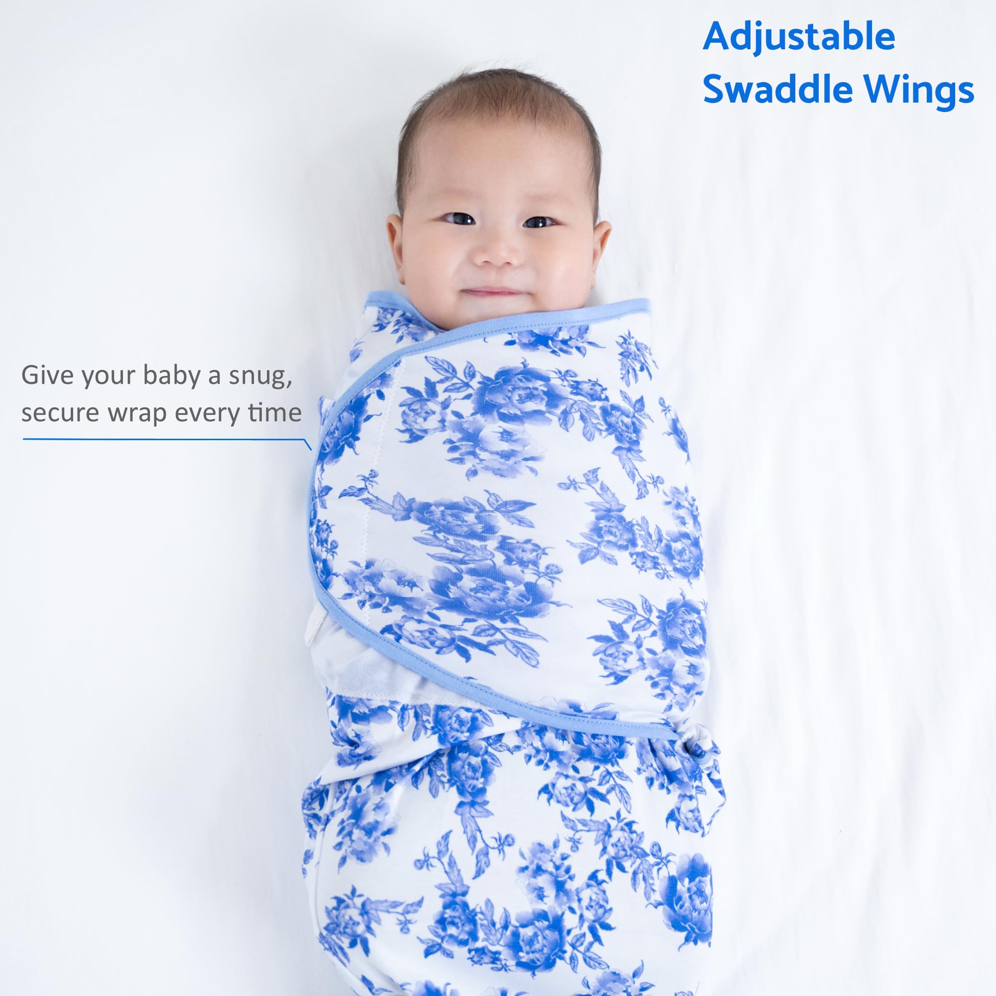 LollyBanks swaddle sack secure wings provide snug, adjustable fit