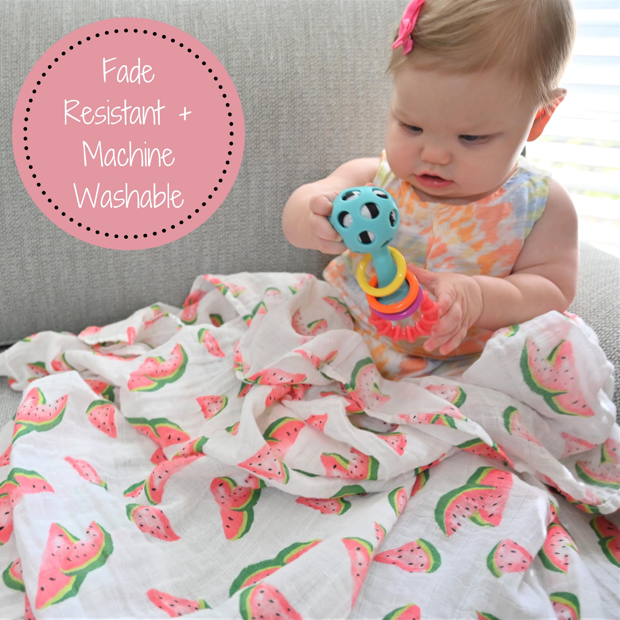 LollyBanks soft cotton swaddle offers breathable warmth for newborns and growing toddlers