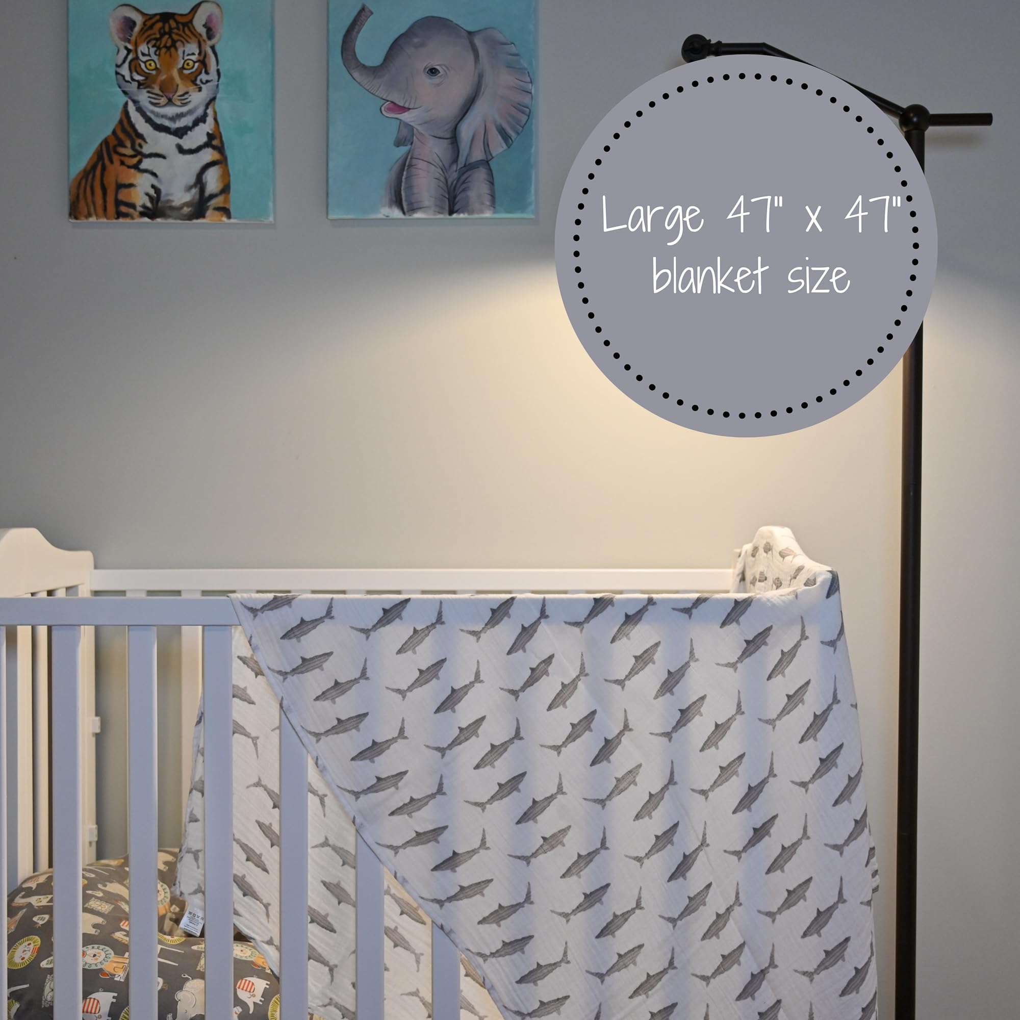 LollyBanks three-pack swaddle set offers multiple daily uses.