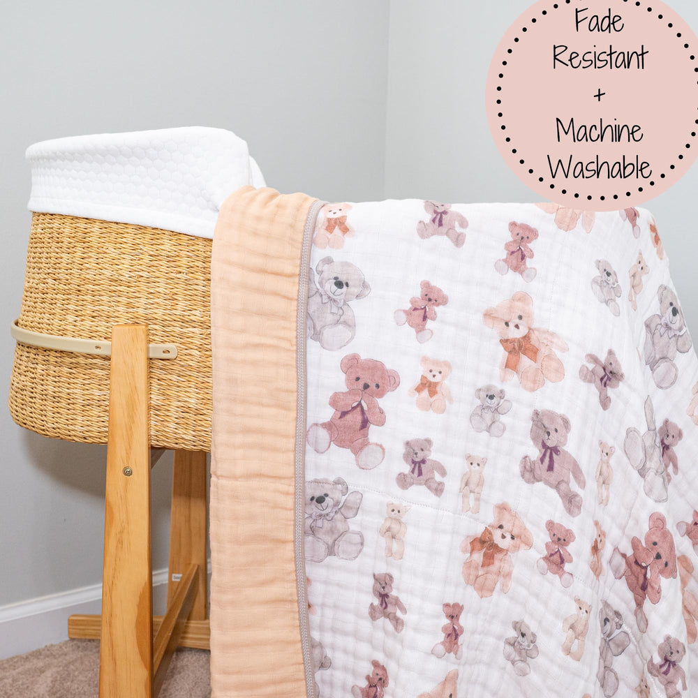 LollyBanks travel-friendly quilt for stroller rides and naps.