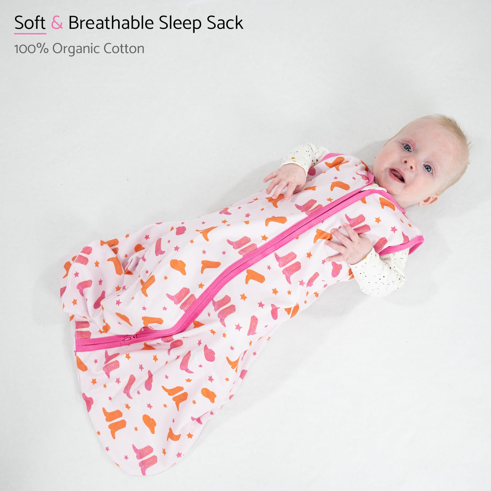 LollyBanks sleep sack highlights a two-way zipper for easy diaper changes