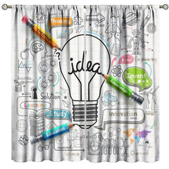 LOMADIA Curtain features cartoon math design for a playful study space.