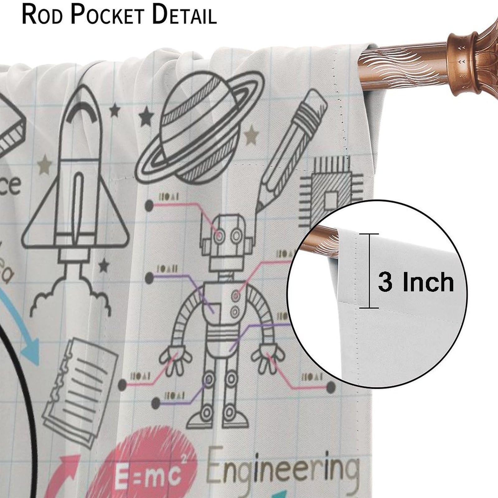 LOMADIA Educational art curtain helps create a calm, focused space.