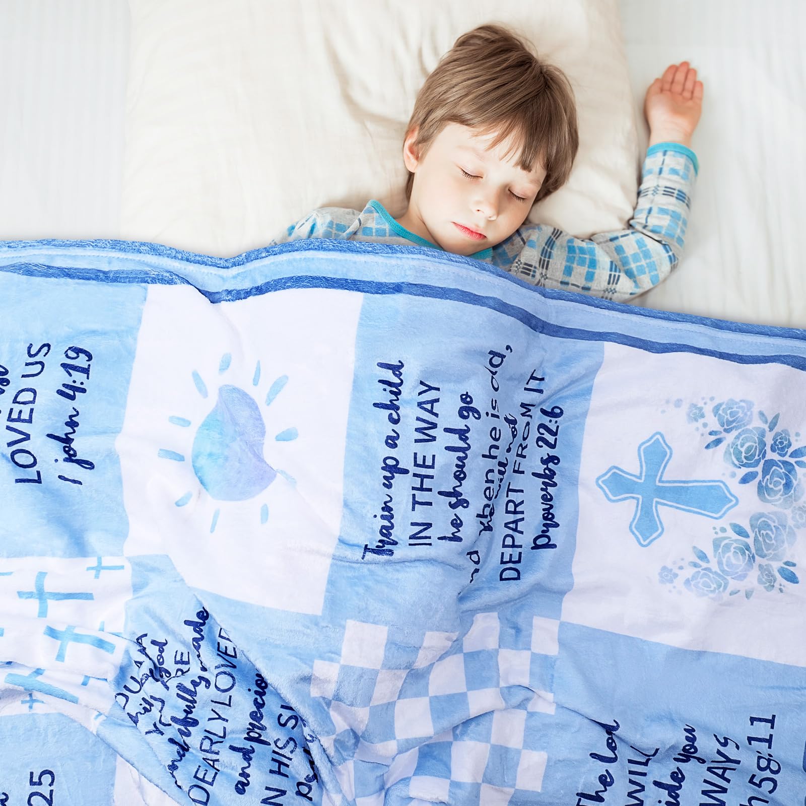 LOMEVE Soft Baptism Blanket: cozy cover for post-ceremony snuggles and nursery decor.