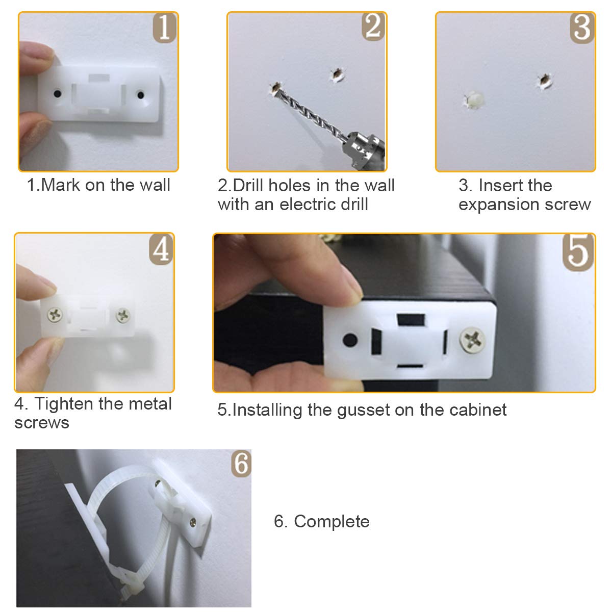 LOMILY bracket and strap assembly setup for sturdy furniture anchoring