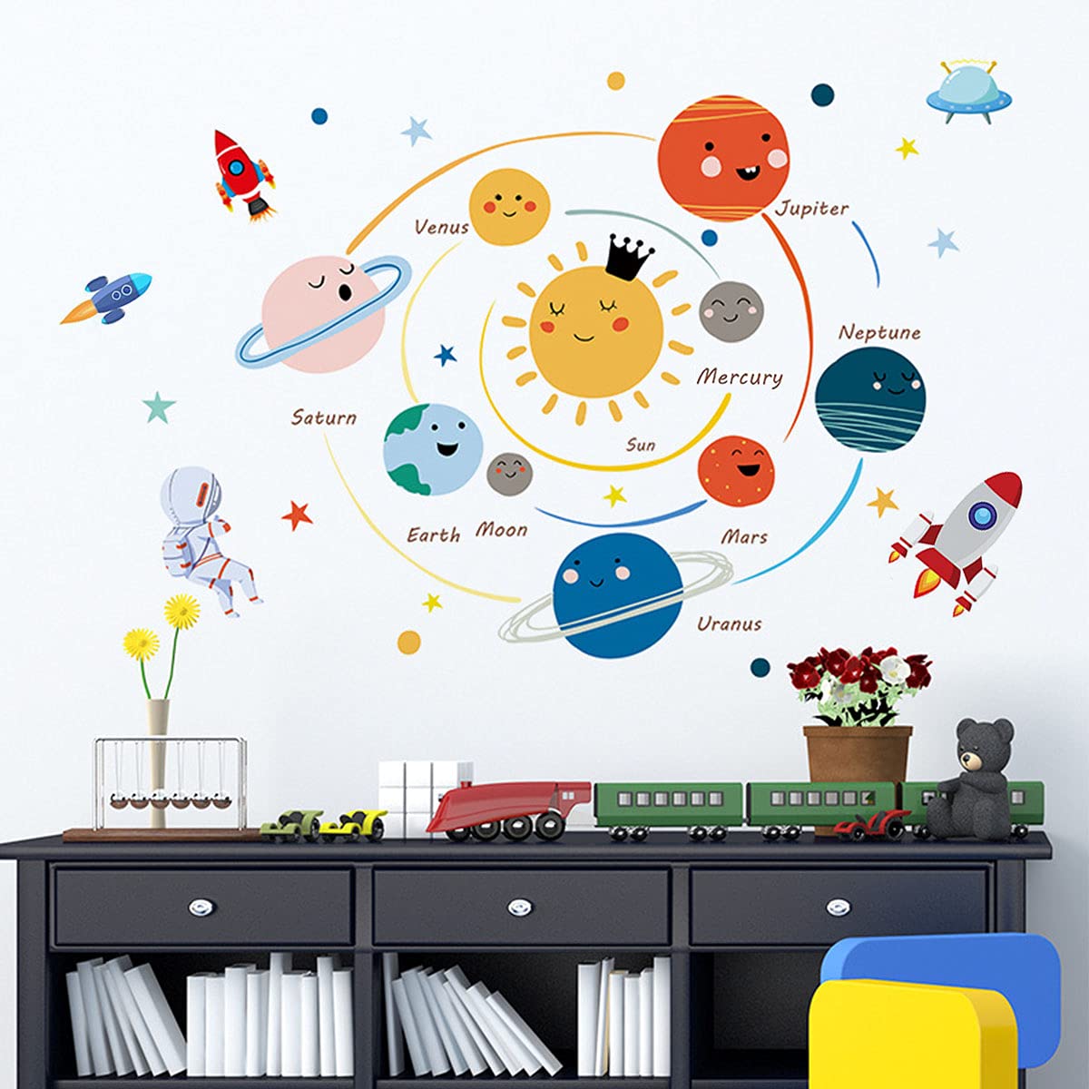 LOMILY easy-peel wall sticker works on doors or windows.