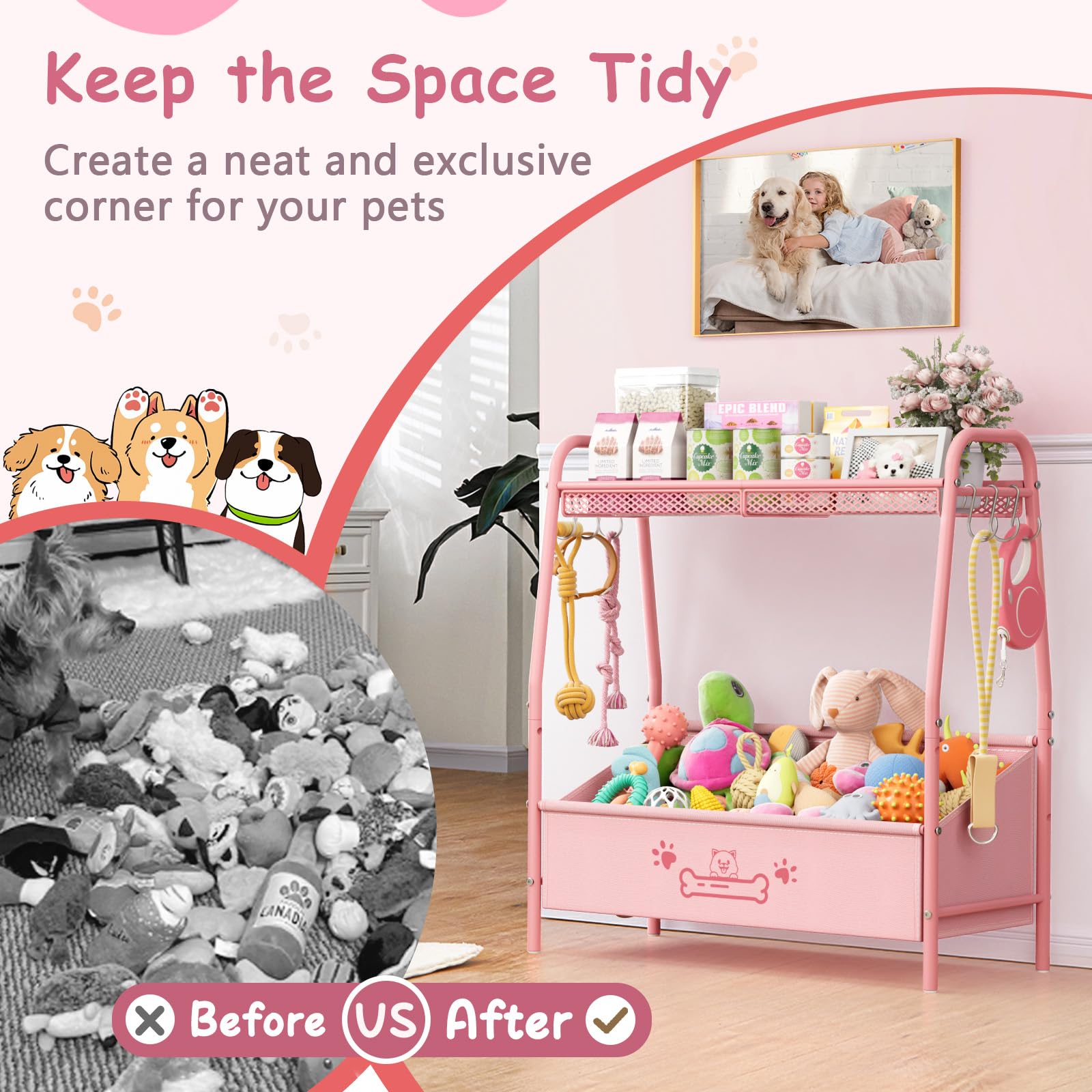 Lomivra iron-frame bin combines durability with pet-safe rounded edges