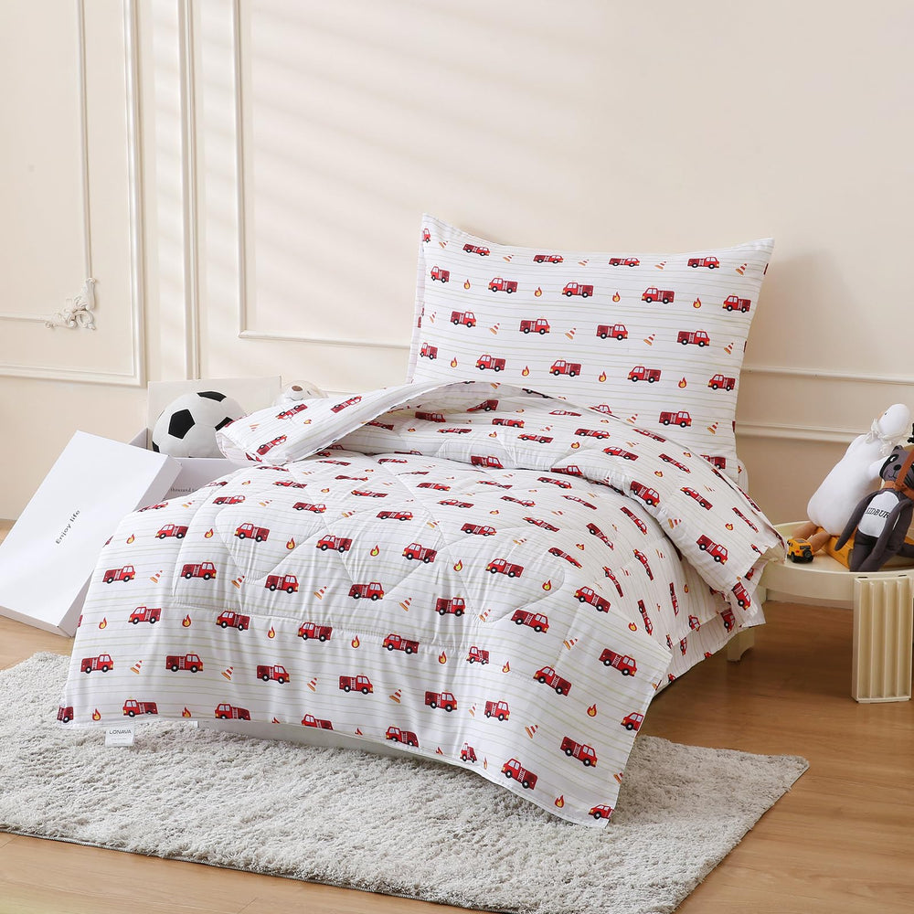 LONAVA fire-truck bedroom setup inspires imaginative bedtime routine