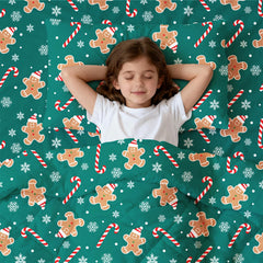 LONAVA Gingerbread-Man fitted sheet with elastic keeps sheets snug all night.