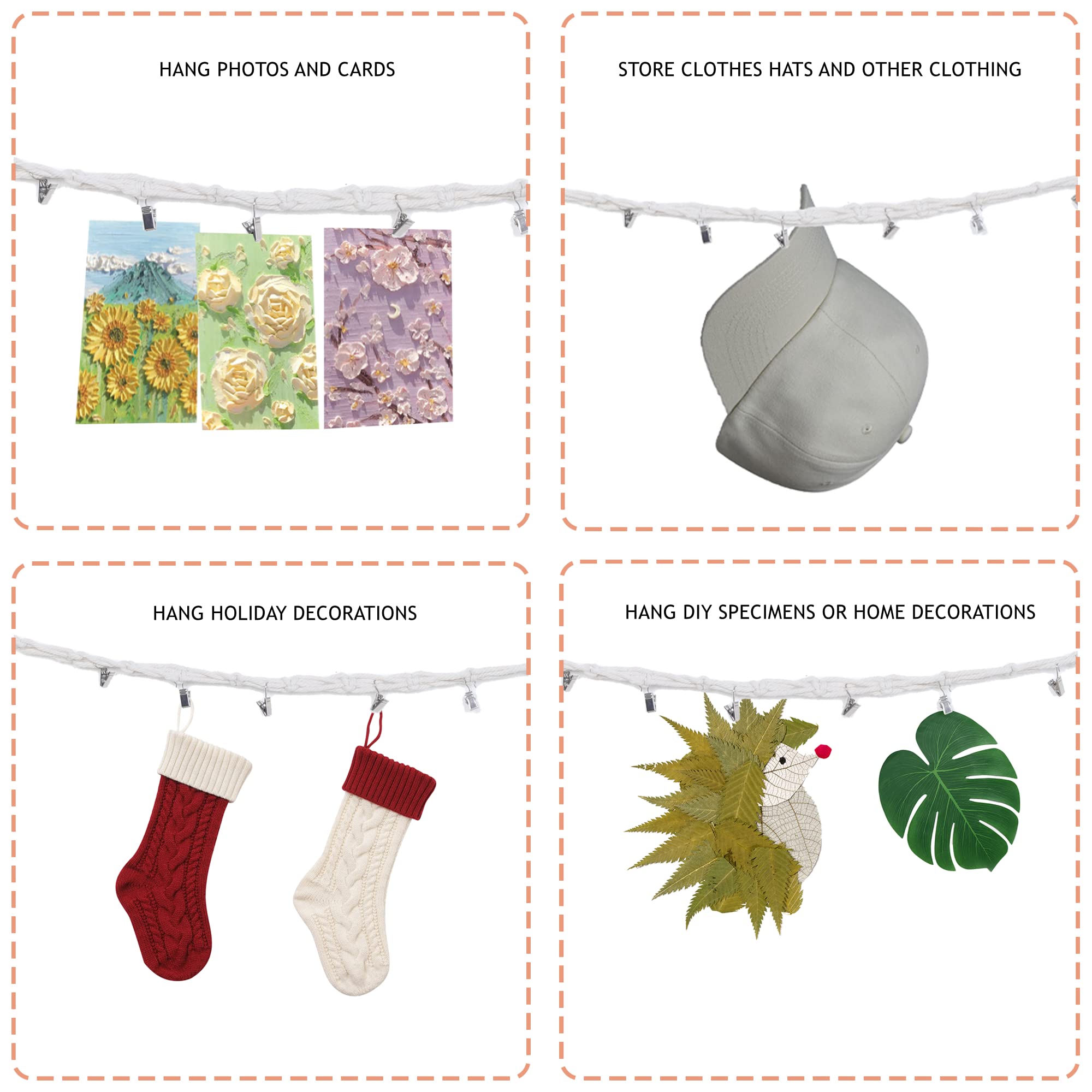 LONCHDAN included hooks and anchors for easy installation.