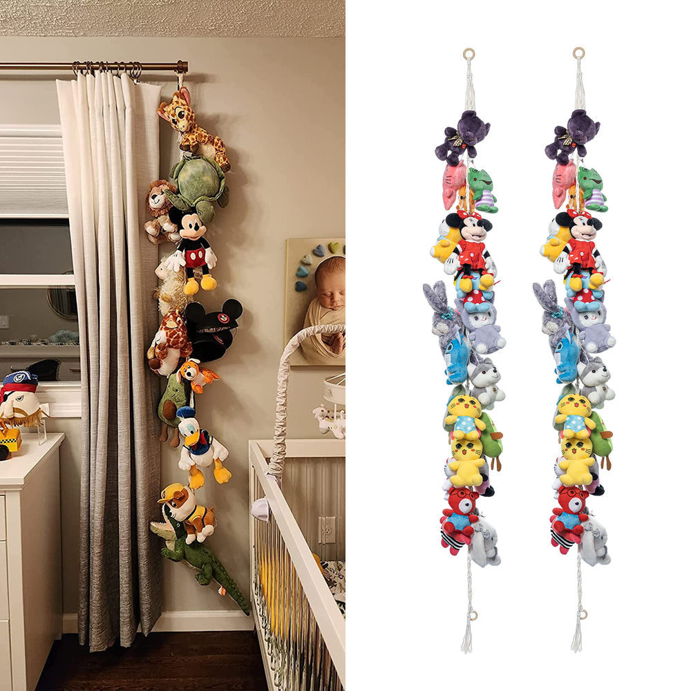 LONCHDAN stuffed animal chain 80in offering space-saving storage for plush toys.