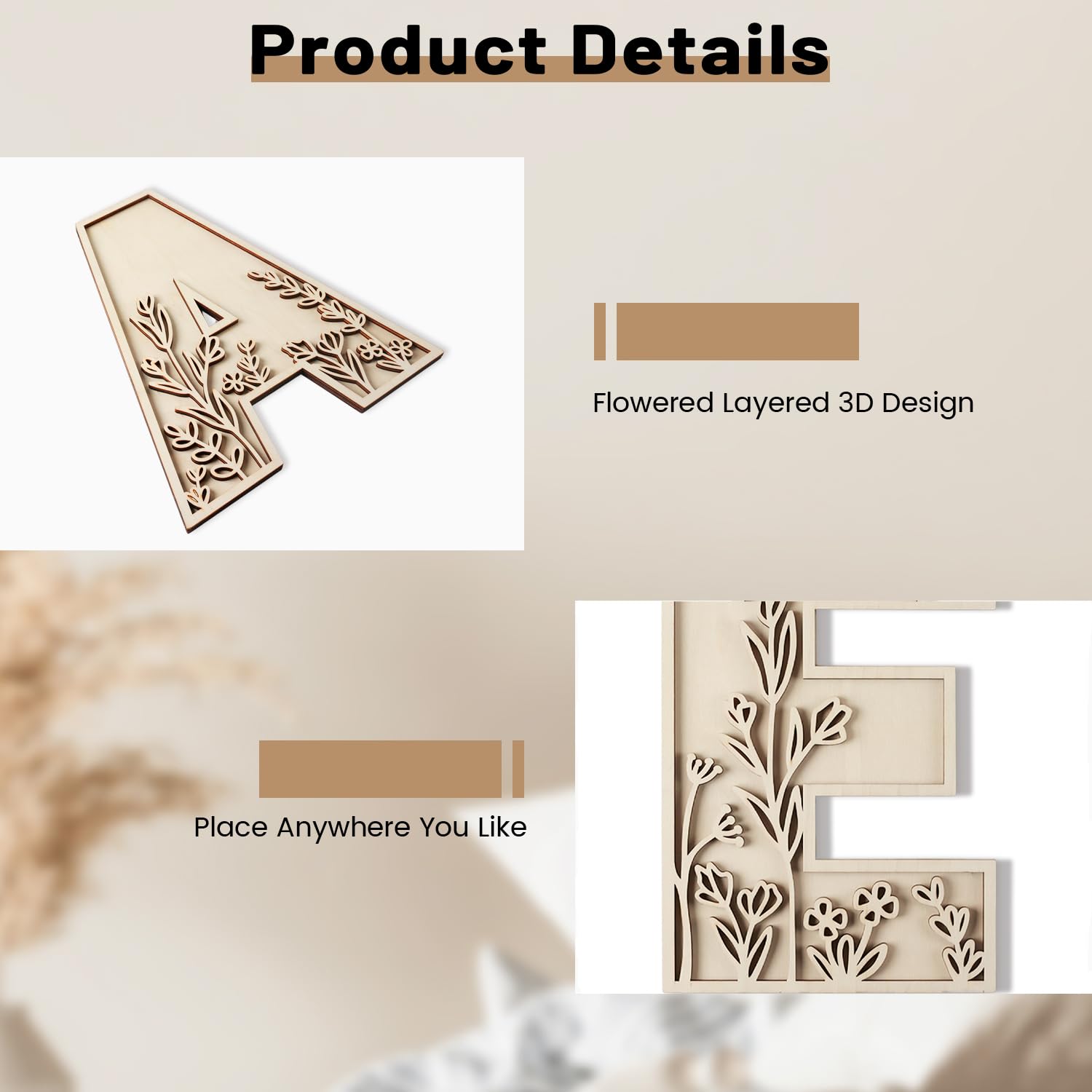 Longan Craft DIY wood letter signs ready to paint or stain for any style.
