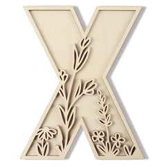 Longan Craft layered 12-inch wooden letters for nursery decor with customizable color options.