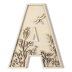Longan Craft Layered Letters 12-inch A for wall decor and sign customization