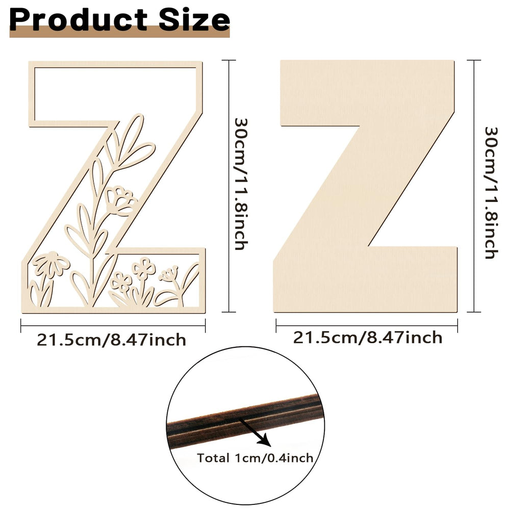 Longan Craft 12-inch layered wood letter for a name sign in nursery