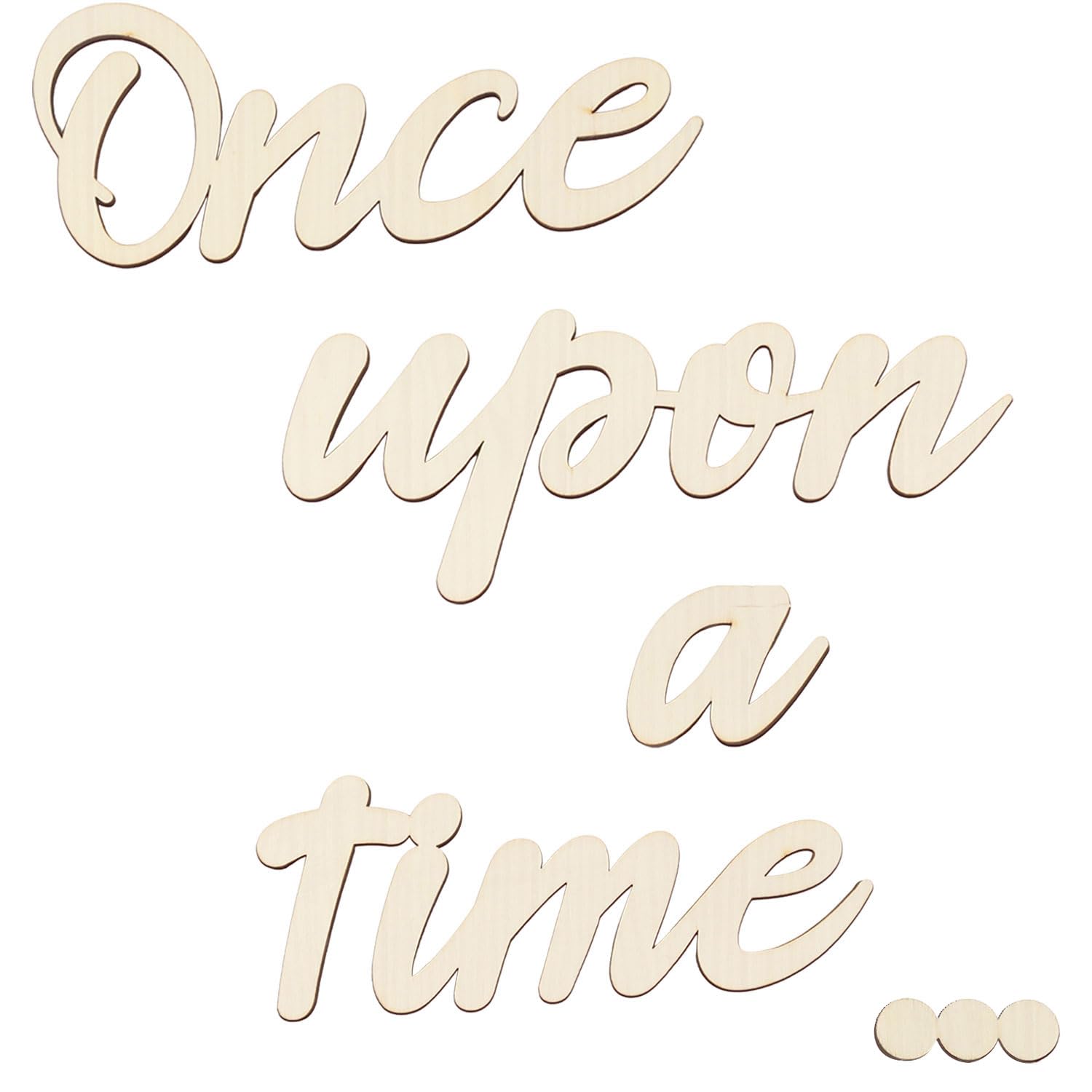 Longan Craft Once Upon a Time Sign wall decor adds whimsy to a reading nook.