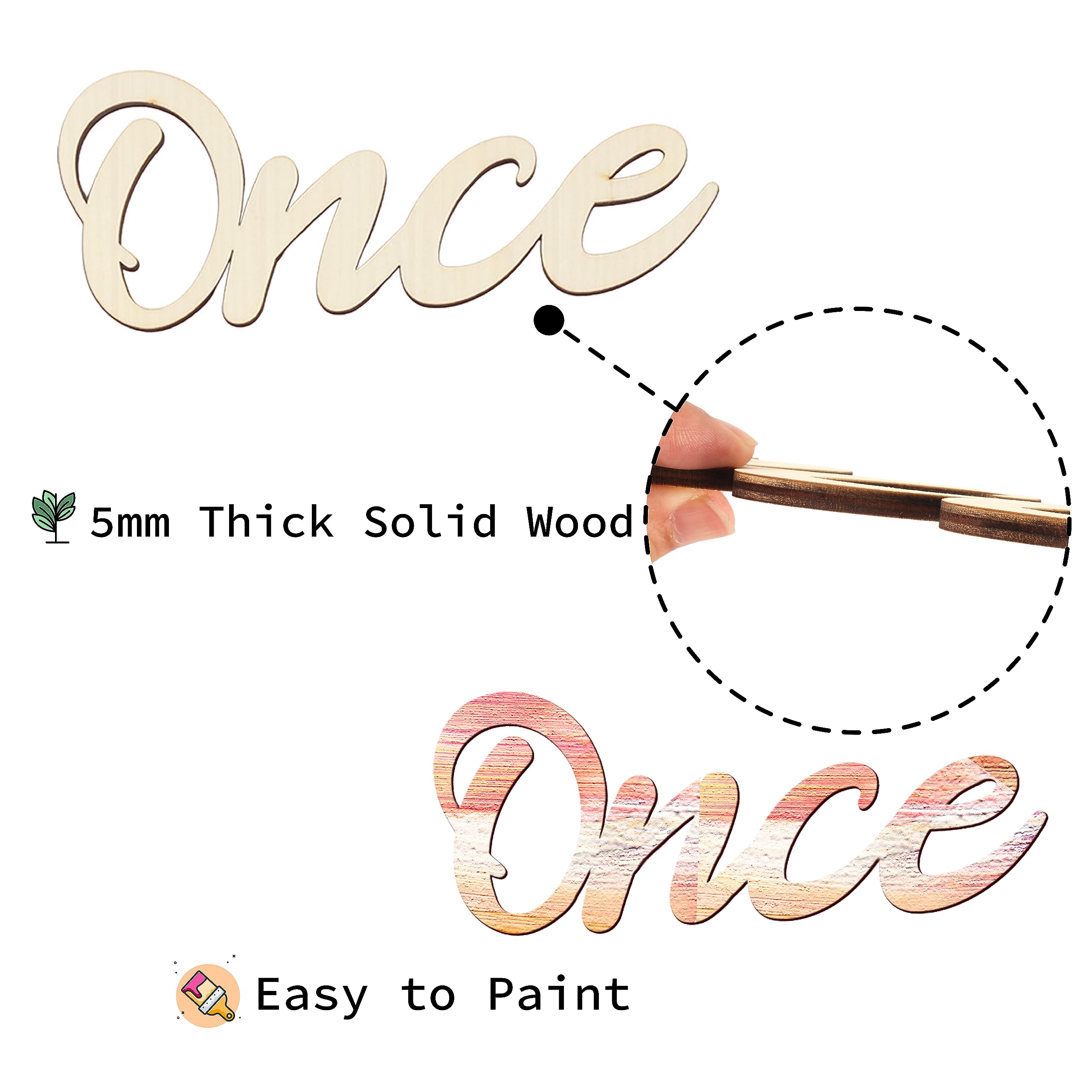 Longan Craft Solid wood signs are durable for kids' rooms and play areas.