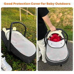 Longdafei baby car seat cover breathable mesh keeps baby cool on summer trips.