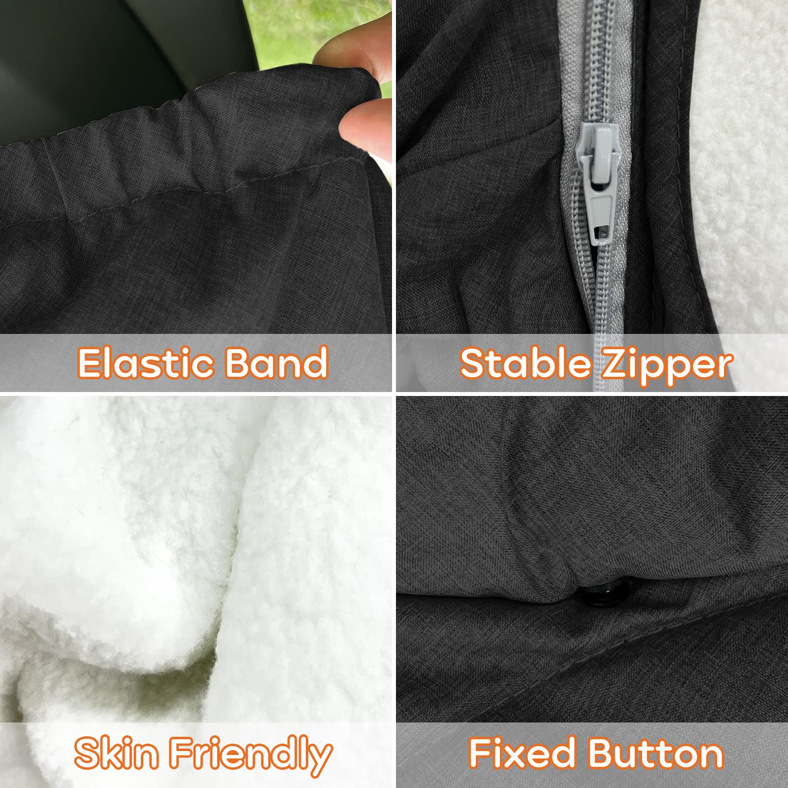 Longdafei universal fit car seat cover with elastic edges stays secure.