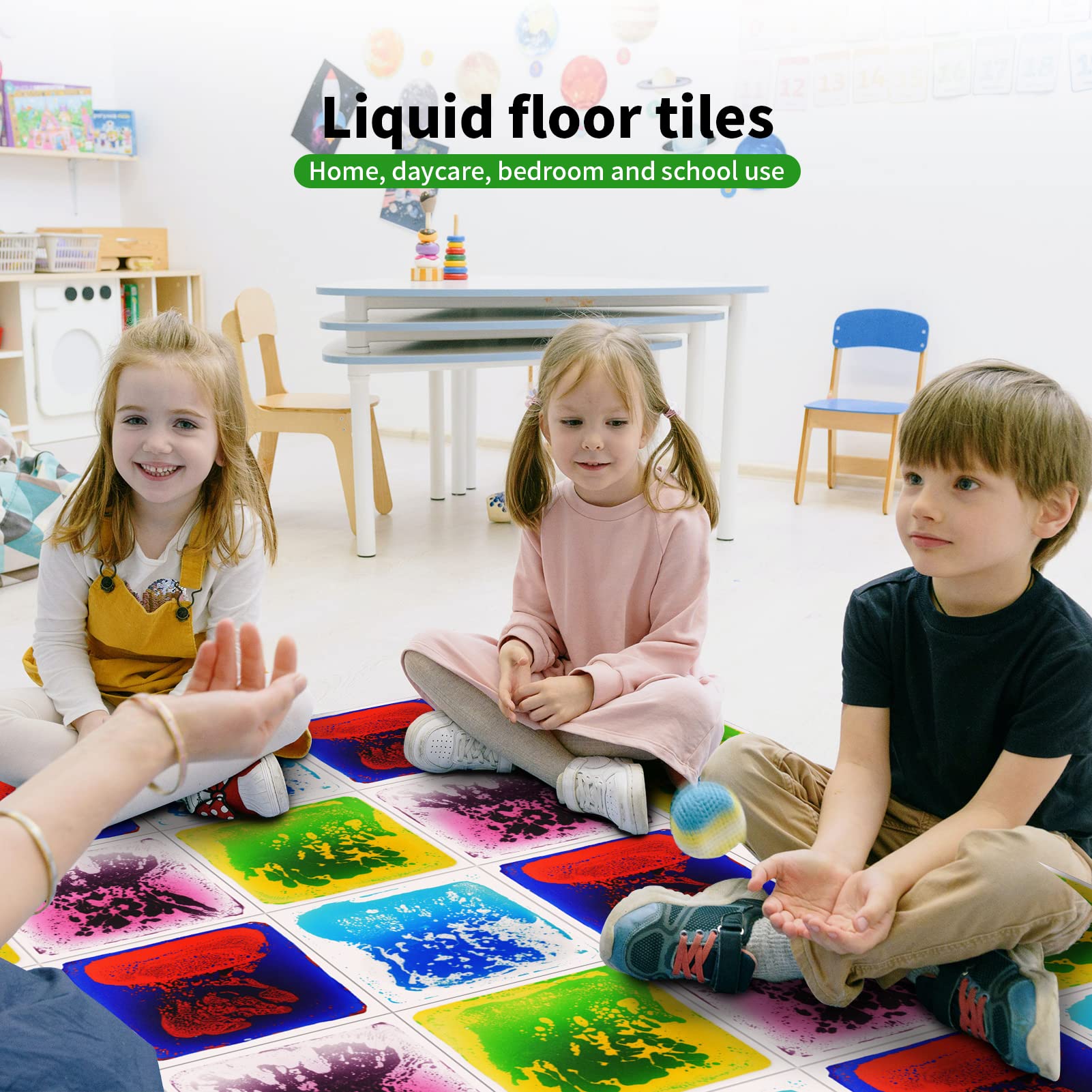 Longking twelve-inch tiles offer generous surface area for floor activities