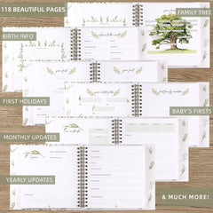 LONLAT Keepsake Baby Memory Book first words section records adorable milestones.