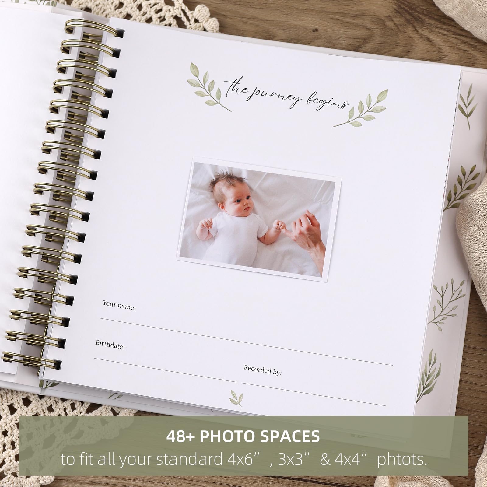 LONLAT Keepsake Baby Memory Book protective sleeve shields memories from wear.