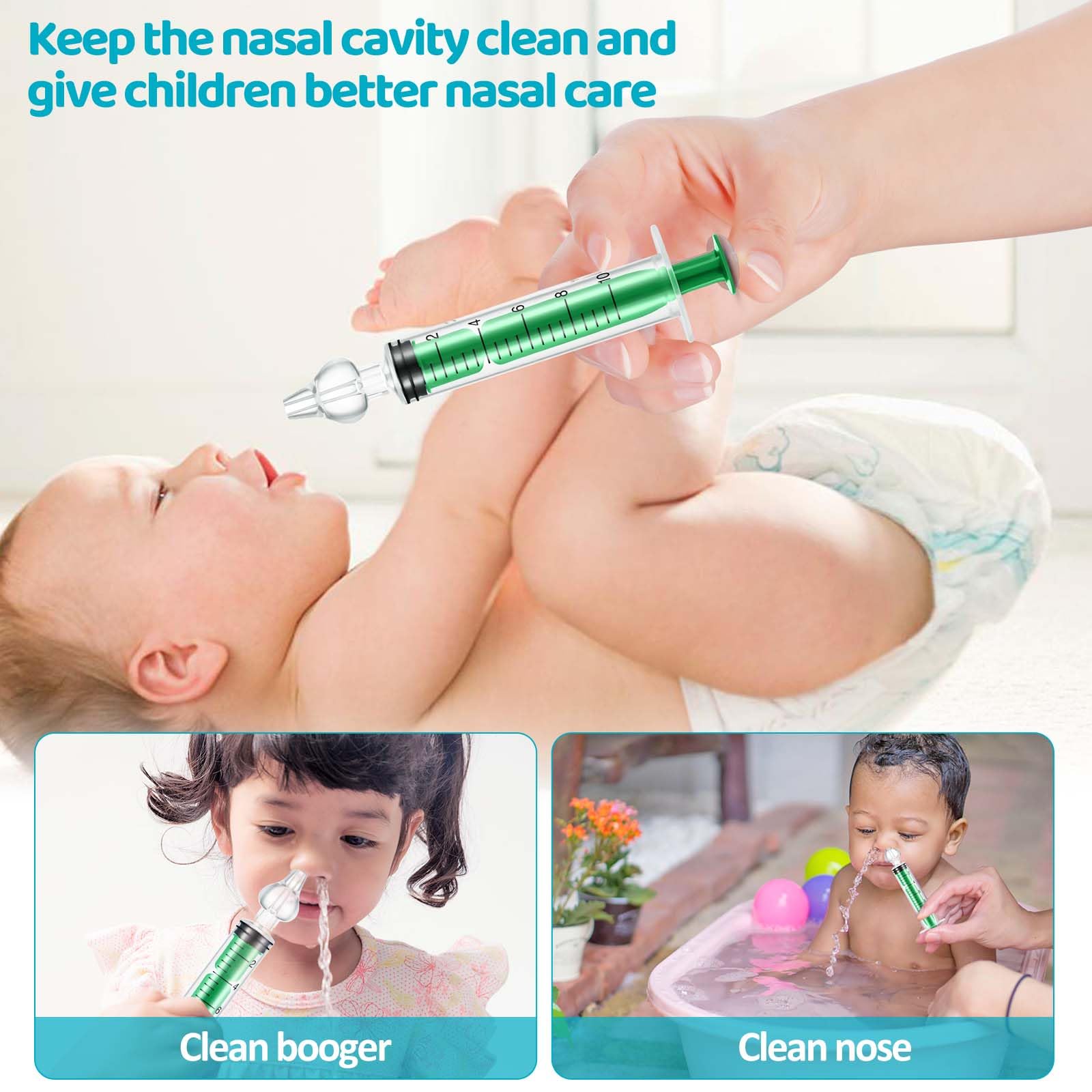 Lonmato compact baby nasal irrigator for travel-friendly use
