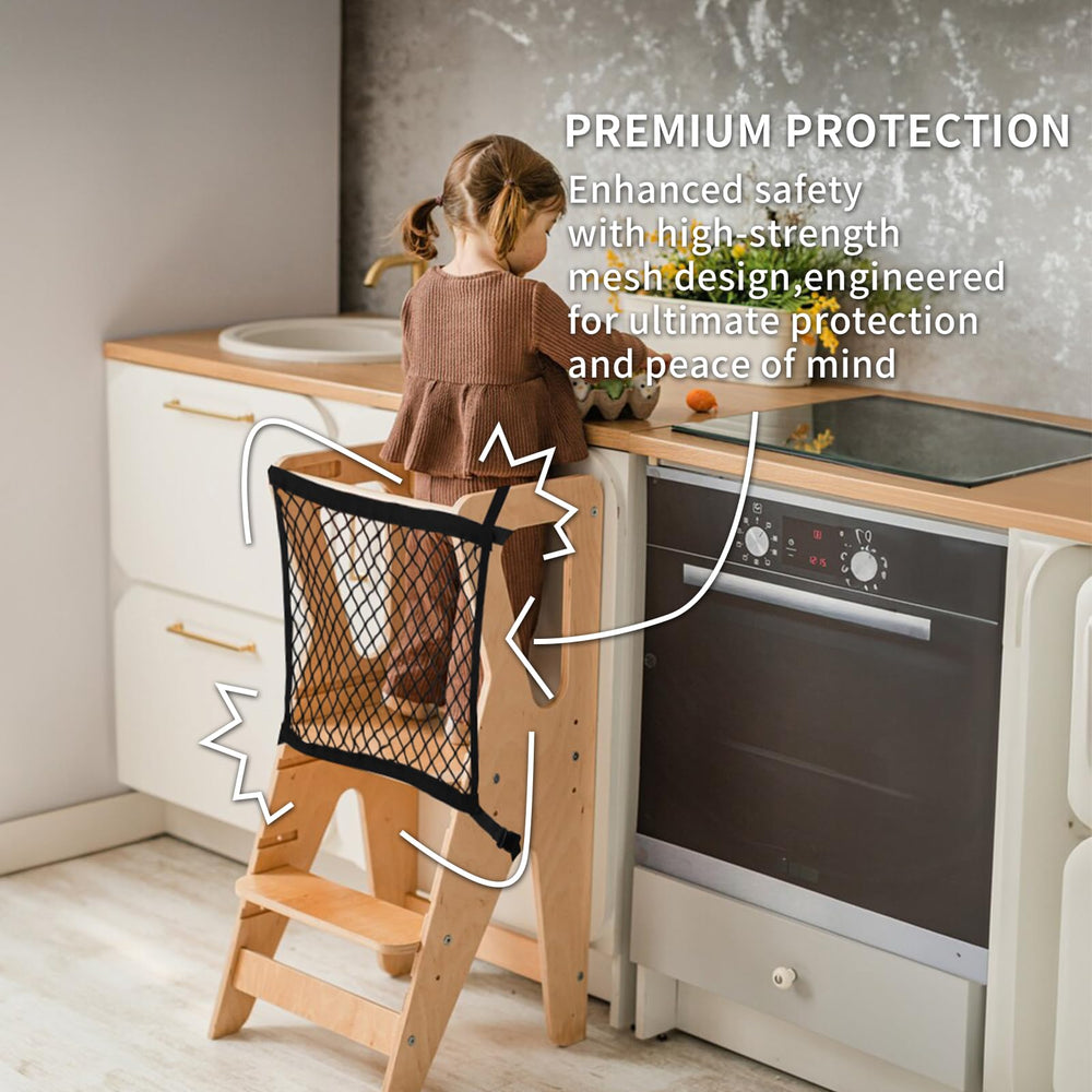 Lontcs adjustable-fit design adapts to growing toddlers for safe space.