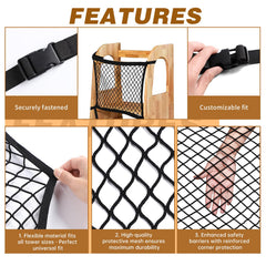 Lontcs safety net with reinforced buckles enhances stability during play.