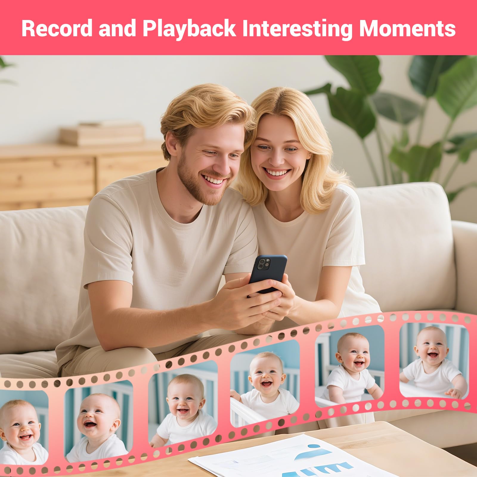 Look Look BABY face detection identifies baby presence in frame.