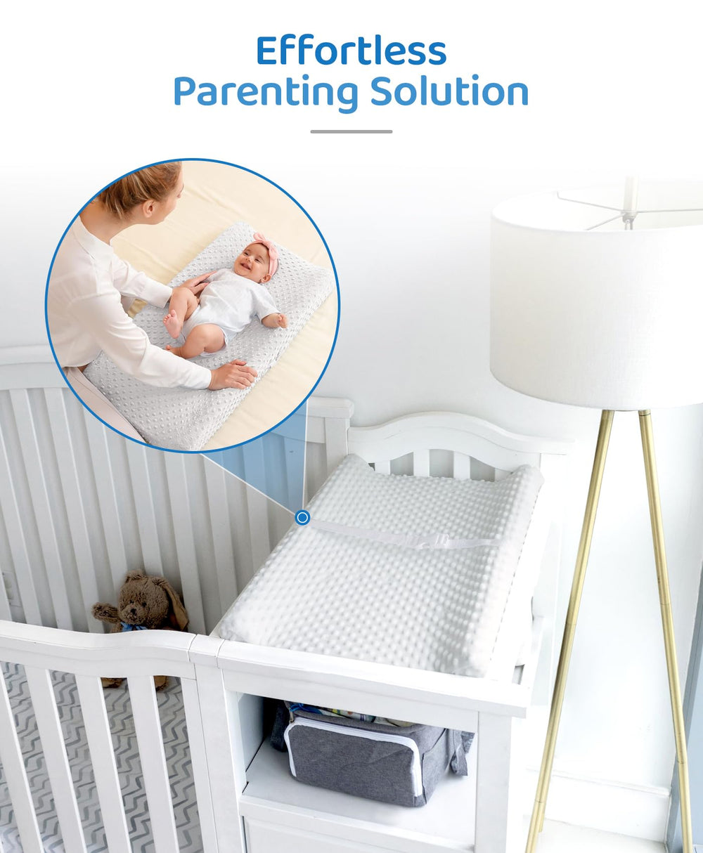 Loonah crib-ready changing pad shown in a nursery setup for everyday use.