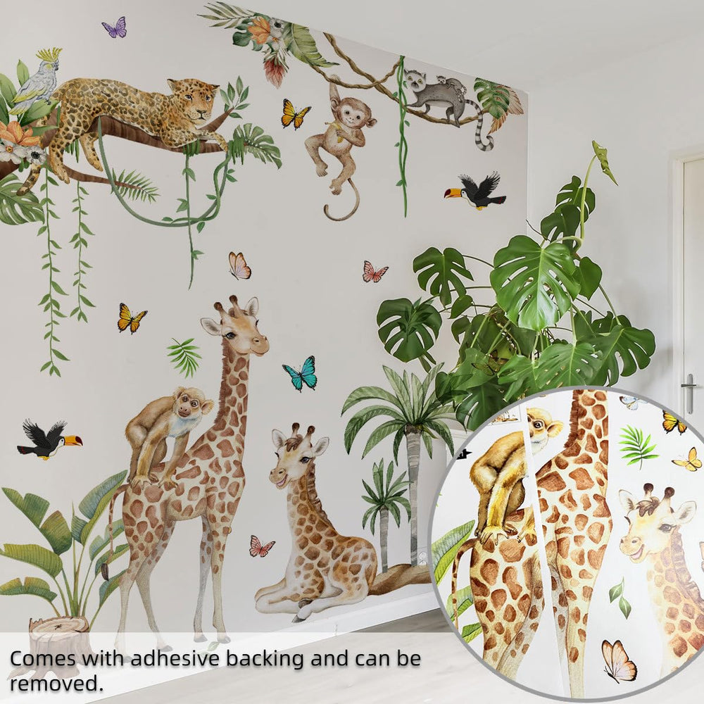 LOONELO tropical birds wall decal adds bright color and movement to walls.