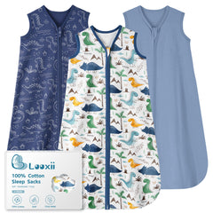 Looxii baby sleep sack 0.5 tog in cotton, breathable and gentle for baby skin.