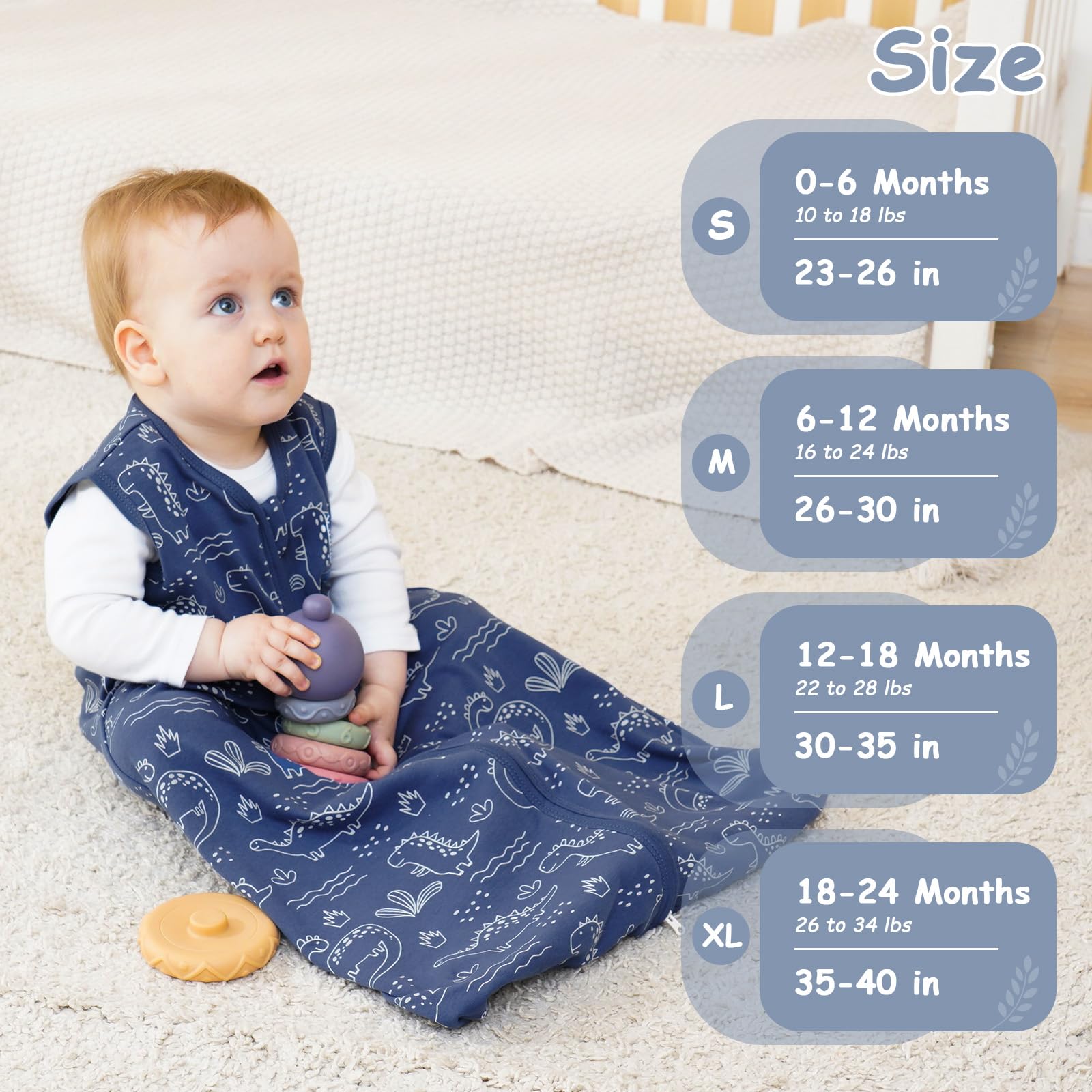 Looxii sleepsack offers ample legroom for comfortable movement.