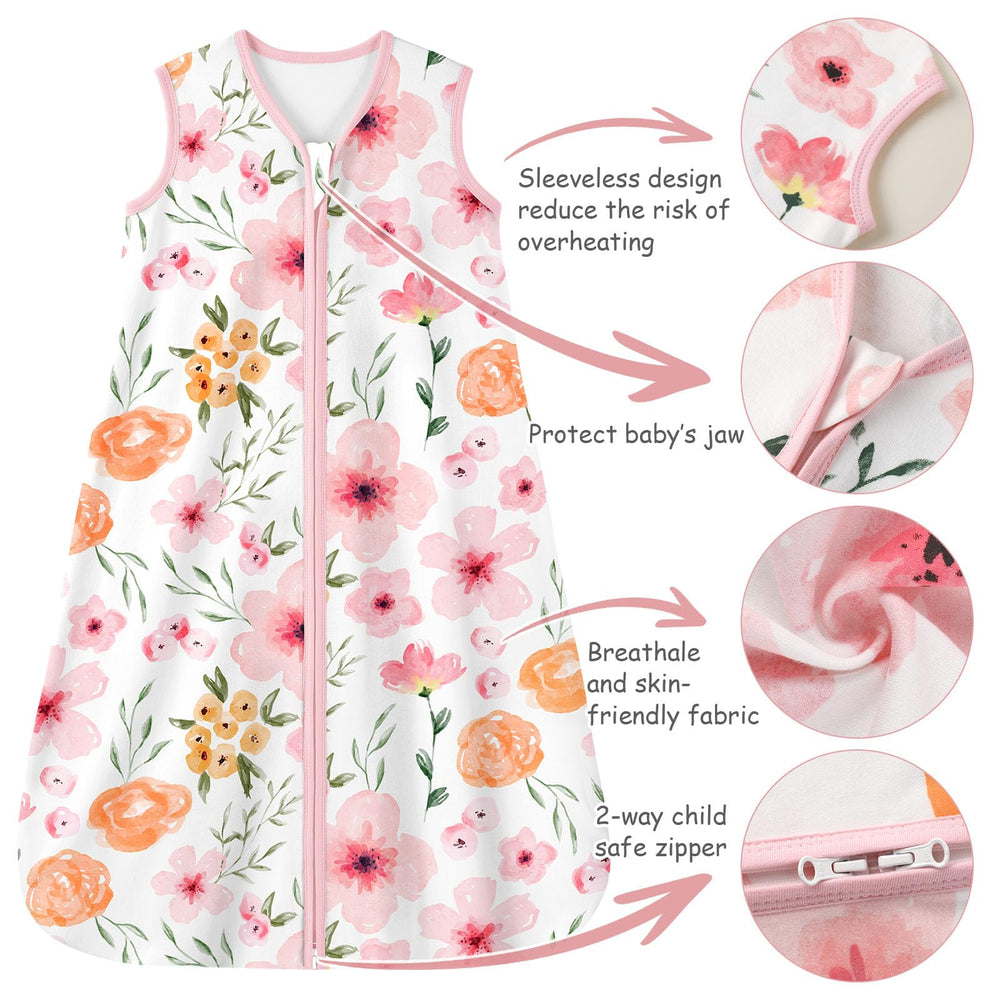 Looxii sleep sack arm-neck opening ensures snug, safe fit for baby.