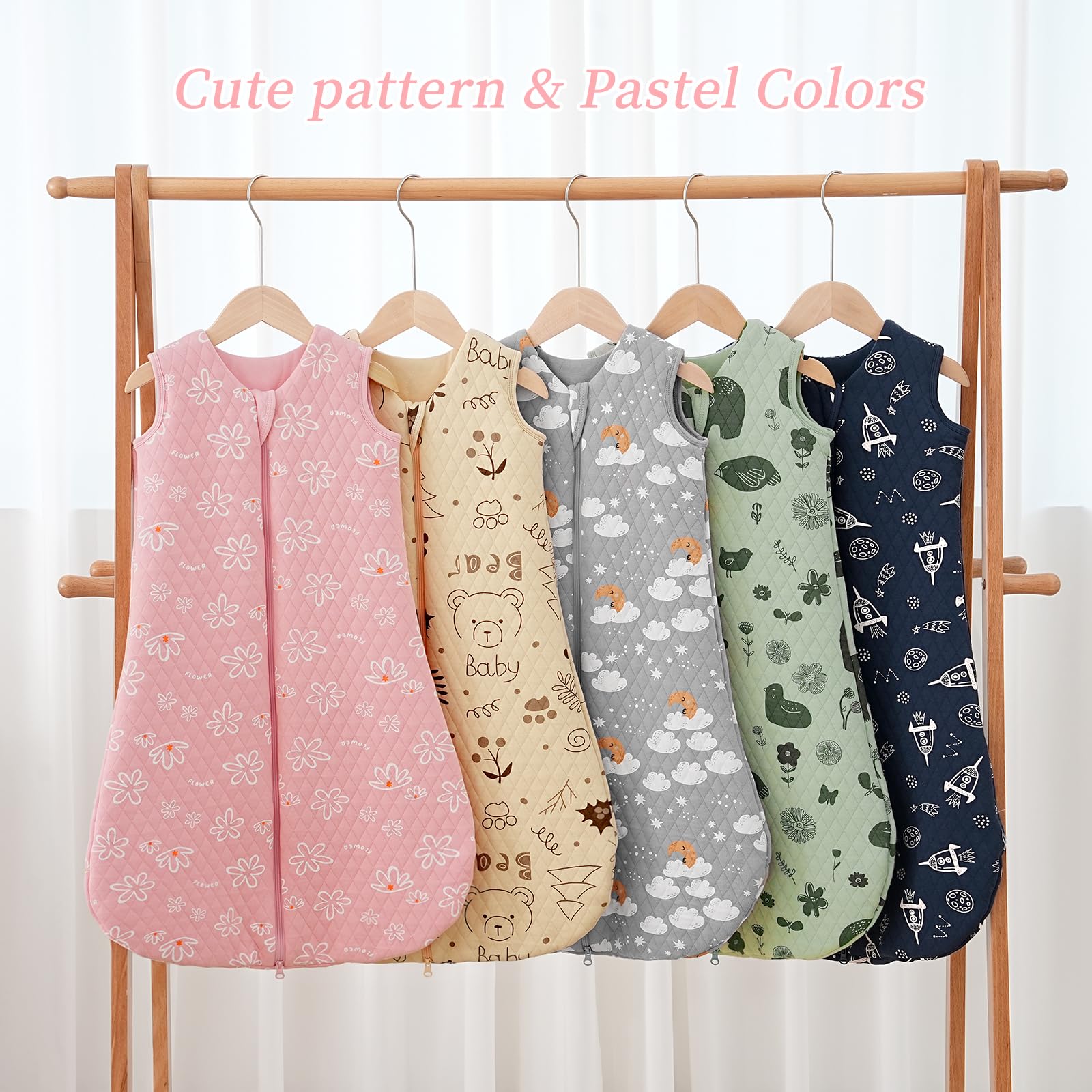 Looxii sleep sack care shot illustrating durable fabric after washing