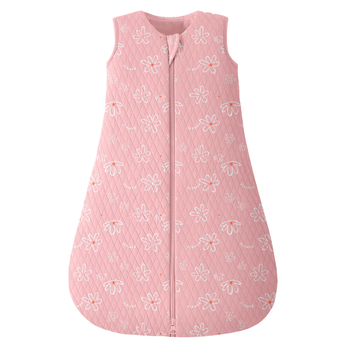 Looxii baby sleep sack front view showing breathable cotton exterior for gentle warmth