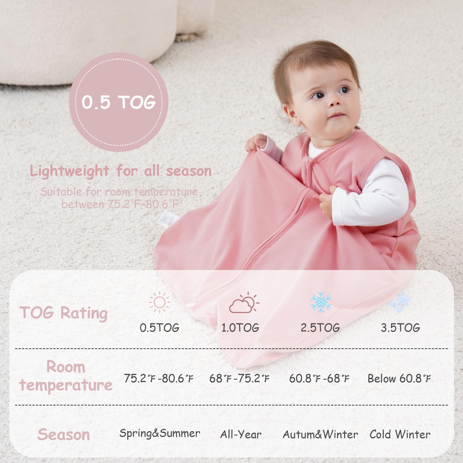 Looxii sleep sack leg room design supports natural hip movement
