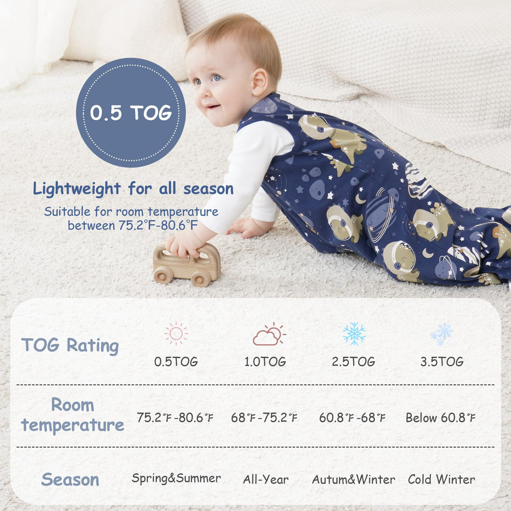 Looxii sleep sack lightweight 0.5 tog ideal for moderate room temperatures