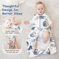 Looxii two-way zipper design enables easy night diaper changes without waking baby.