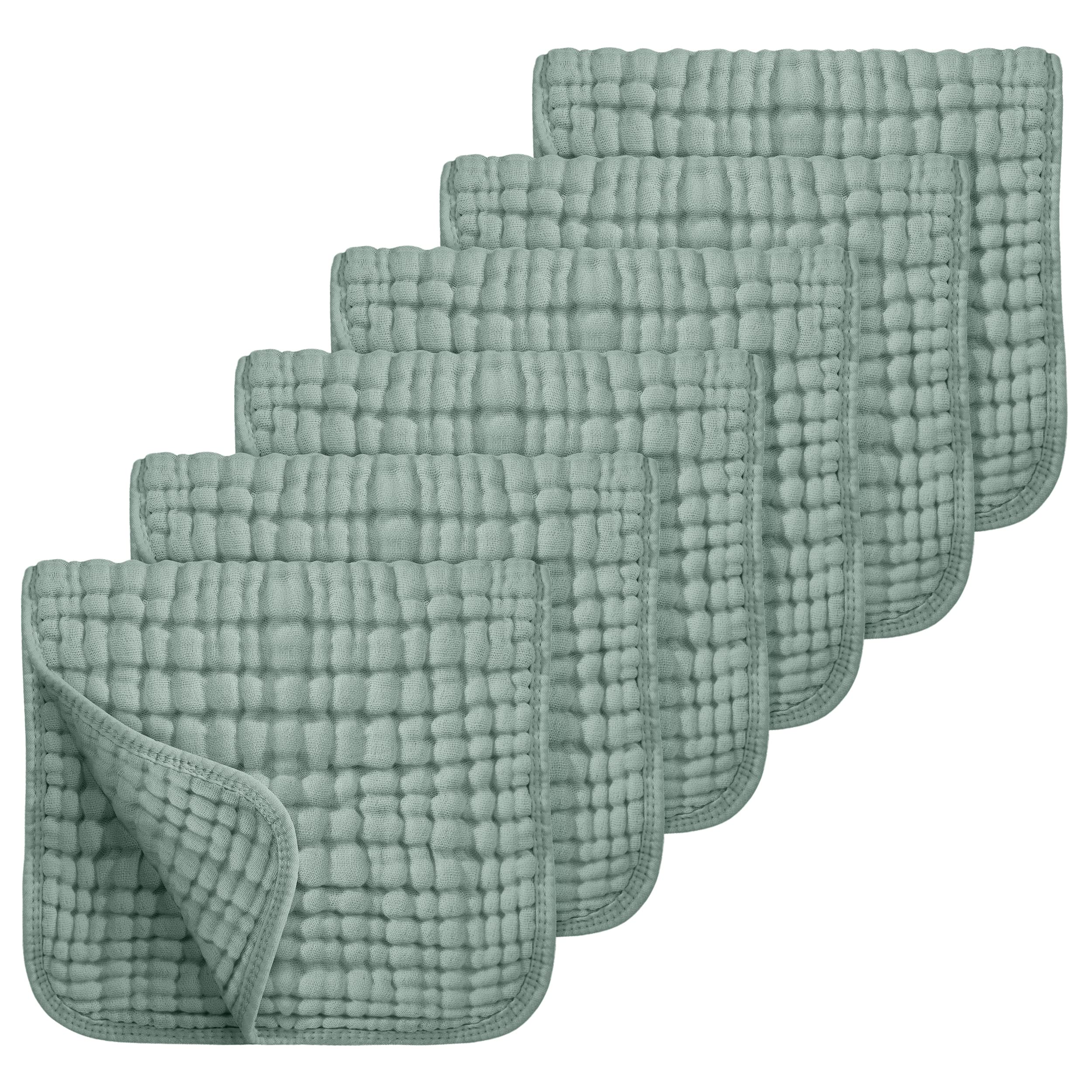 Looxii six-layer burp cloth showcasing high absorbency for drool and spit-up.