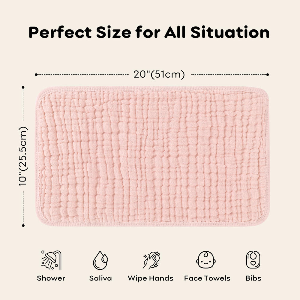 Looxii burp cloths reinforced edges prevent unraveling.