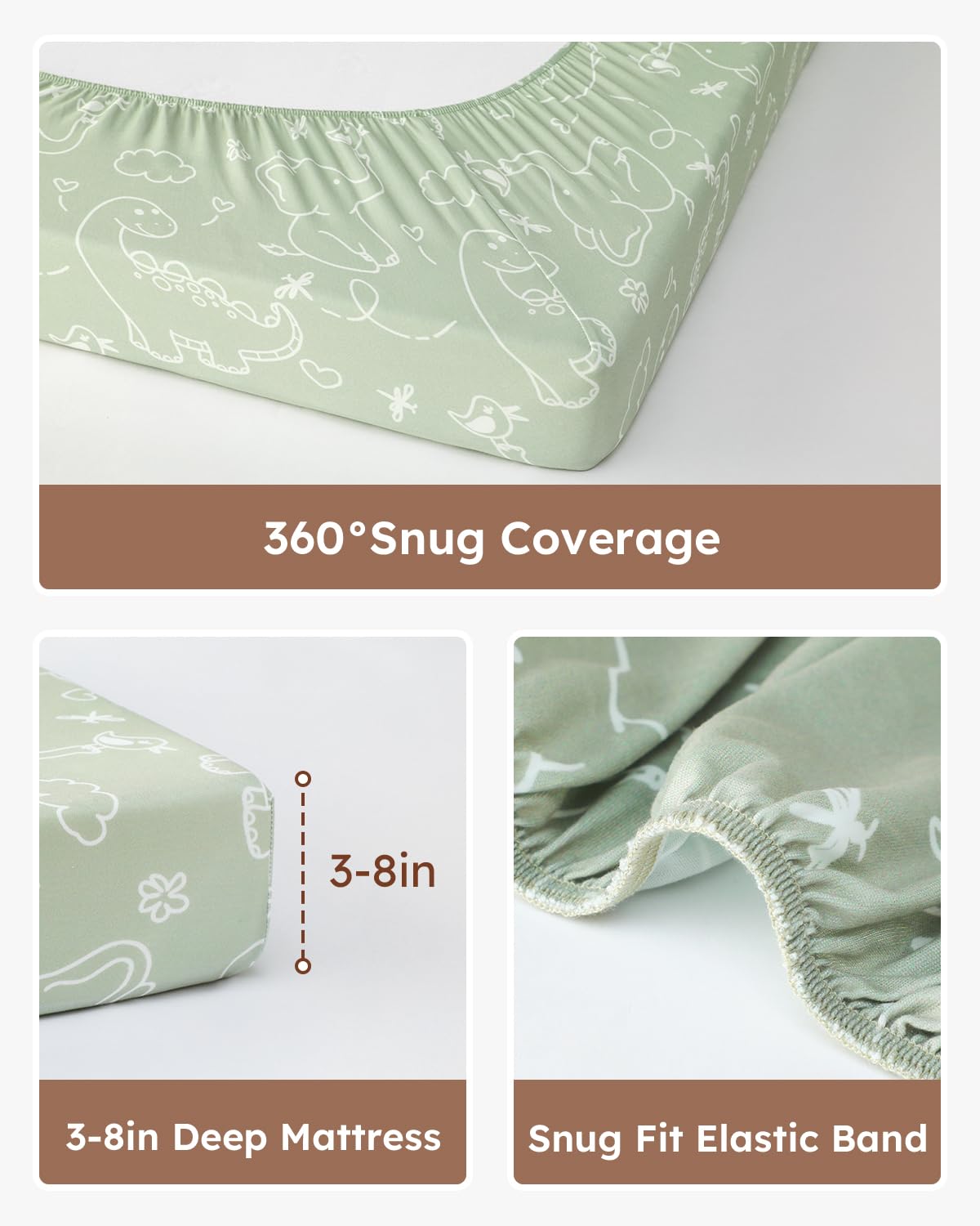 Looxii pack n play sheets in gender-neutral colors for versatile use