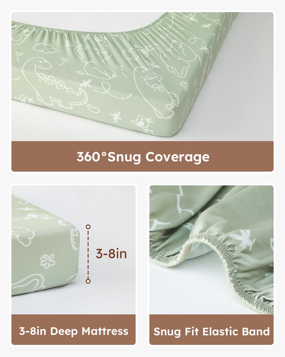 Looxii pack n play sheets in gender-neutral colors for versatile use