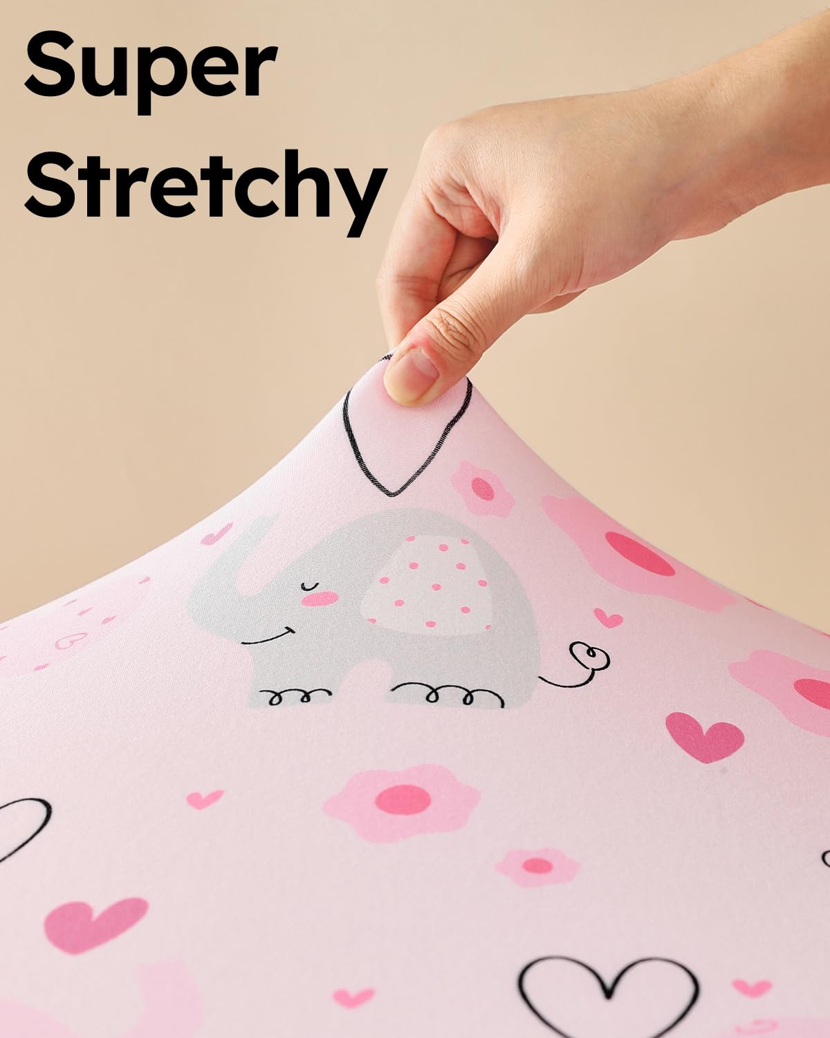 Looxii girl pack n play sheets in cute patterns for nursery.