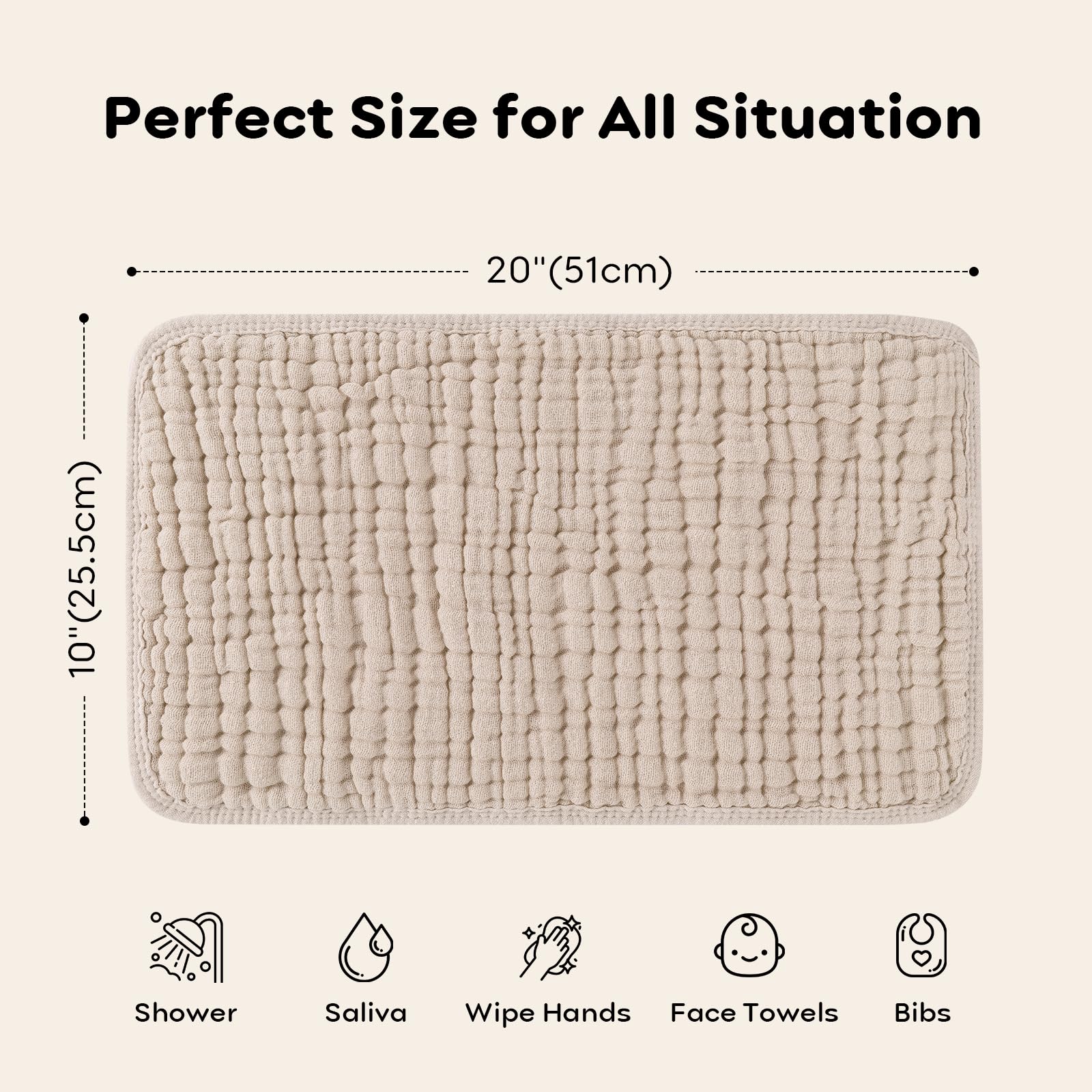 Looxii muslin burp cloths six layers reduce mess during feeding sessions