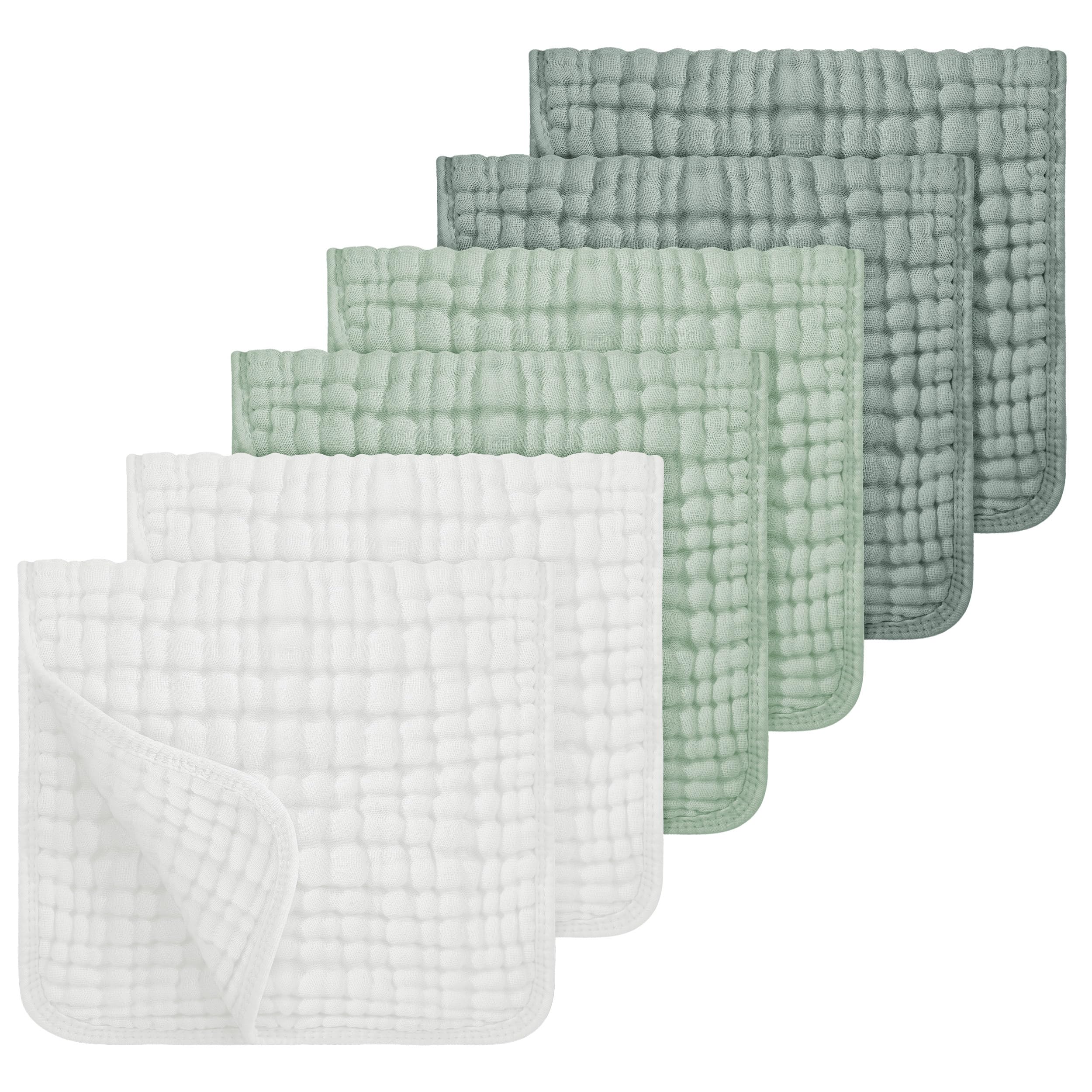 Looxii Muslin Burp Cloths — soft-absorbent for baby's skin.
