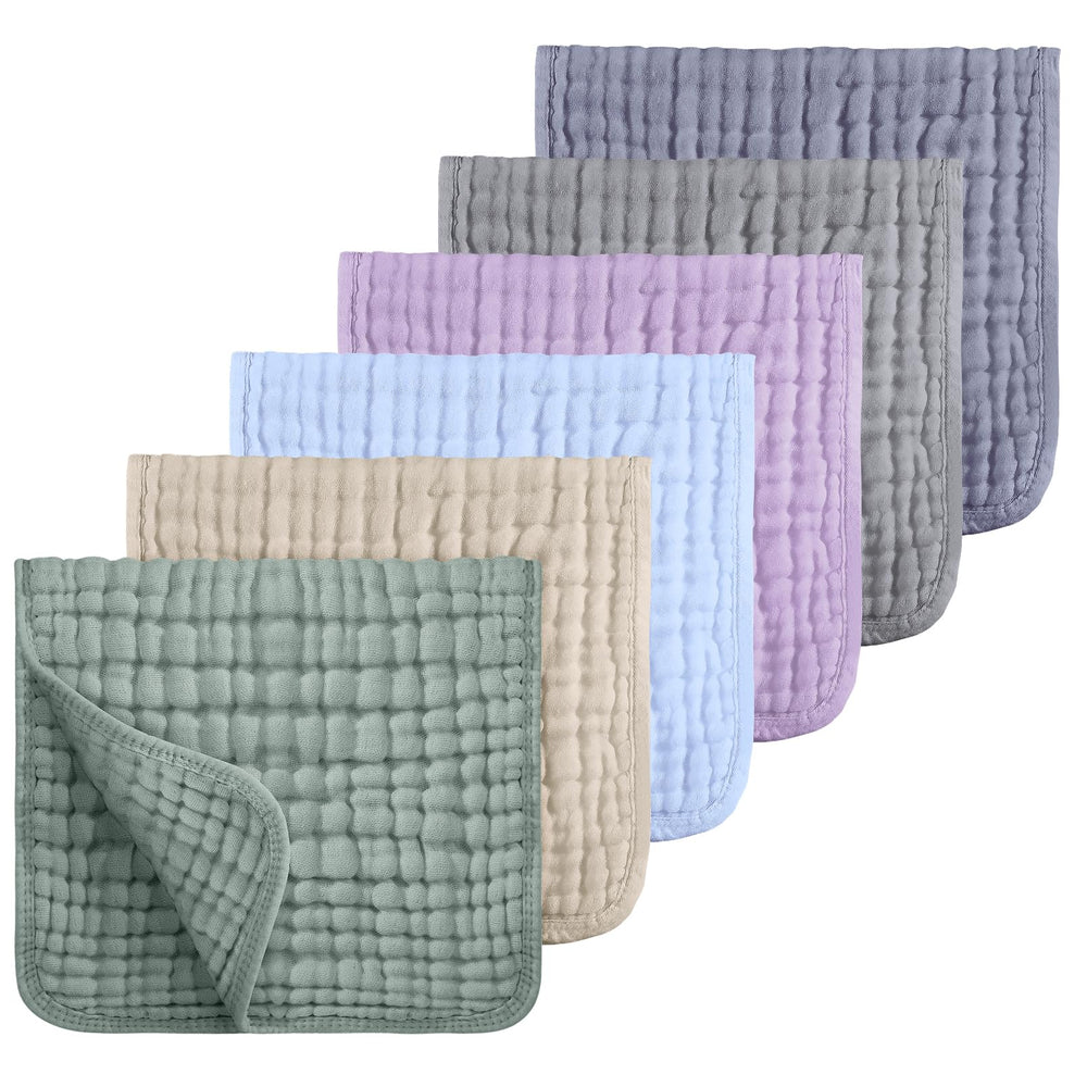 Looxii muslin burp cloth close-up shows soft fabric for gentle baby skin