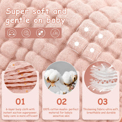 Looxii muslin burp cloths 20x10 inch size provides full shoulder coverage.